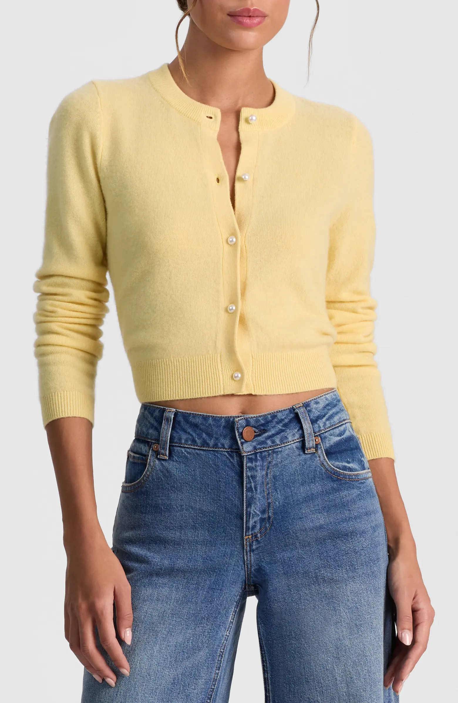 Dollie Cashmere Blend Crop Cardigan | Nordstrom