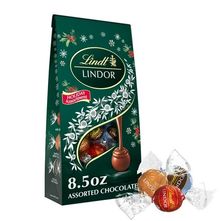 Lindt Lindor Holiday Assorted Chocolate Candy Truffles, 8.5 oz. Bag | Walmart (US)