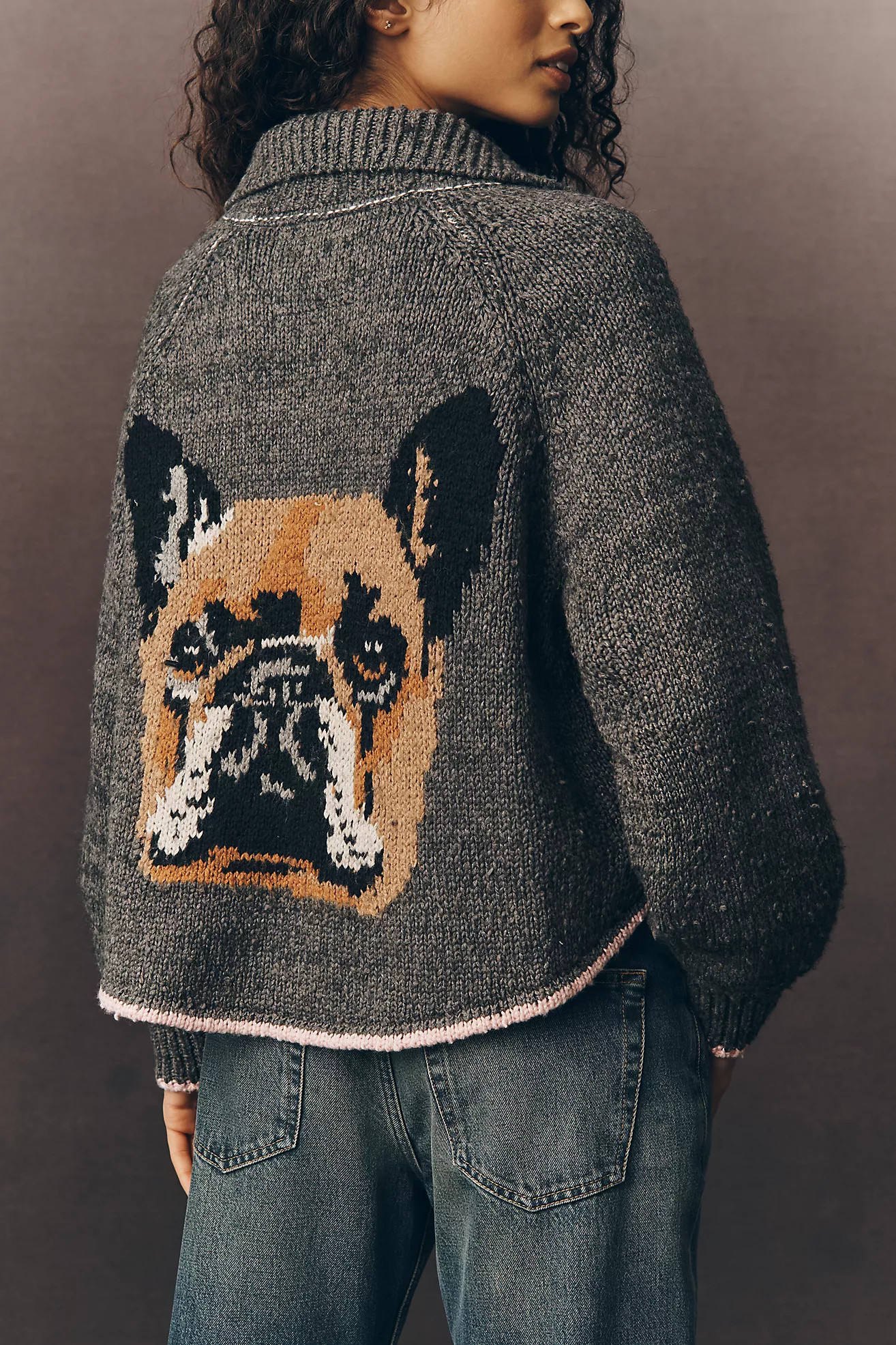 The Jesse Dog Icon Cardigan Sweater by Pilcro | Anthropologie (US)