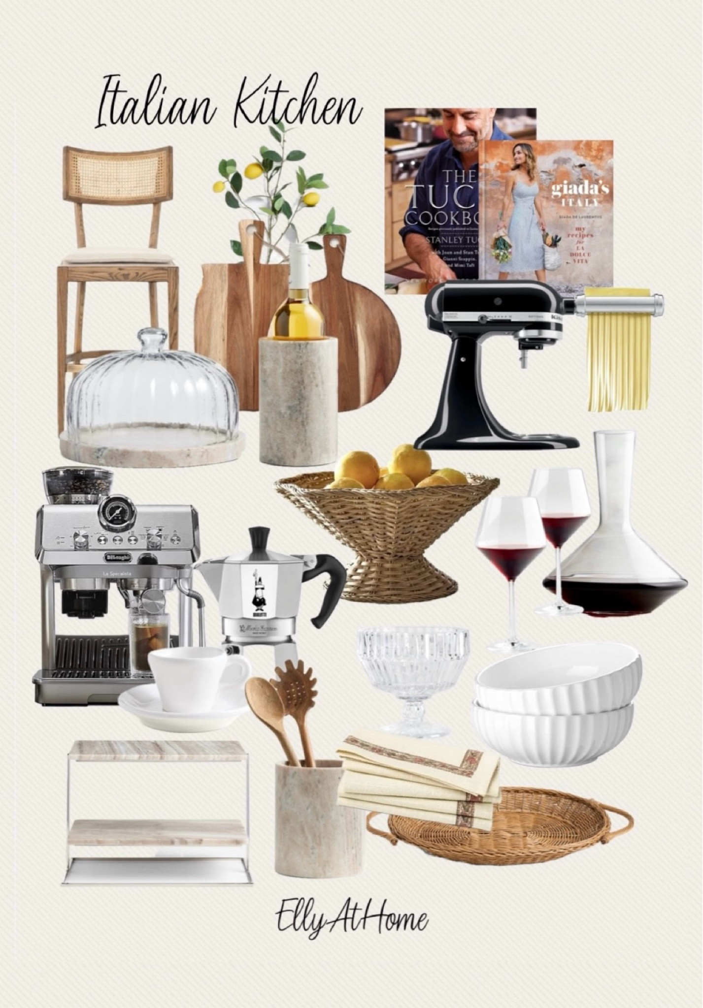 Comforting Italian kitchen finds! Shop Tuscan marble pieces, woven bowls, boards, coffeemakers, dishes, wine glasses, carafe, pasta makers and more. Kitchen home decor accessories. Crate & Barrel, Amazon home, Target. Free shipping. 

#LTKFindsUnder50 #LTKHome #LTKStyleTip