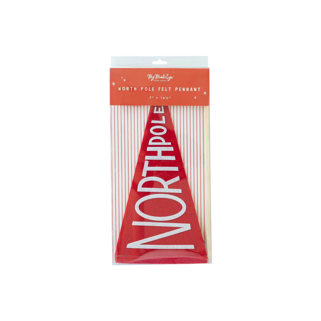 Believe North Pole Felt Pennant | My Mind's Eye