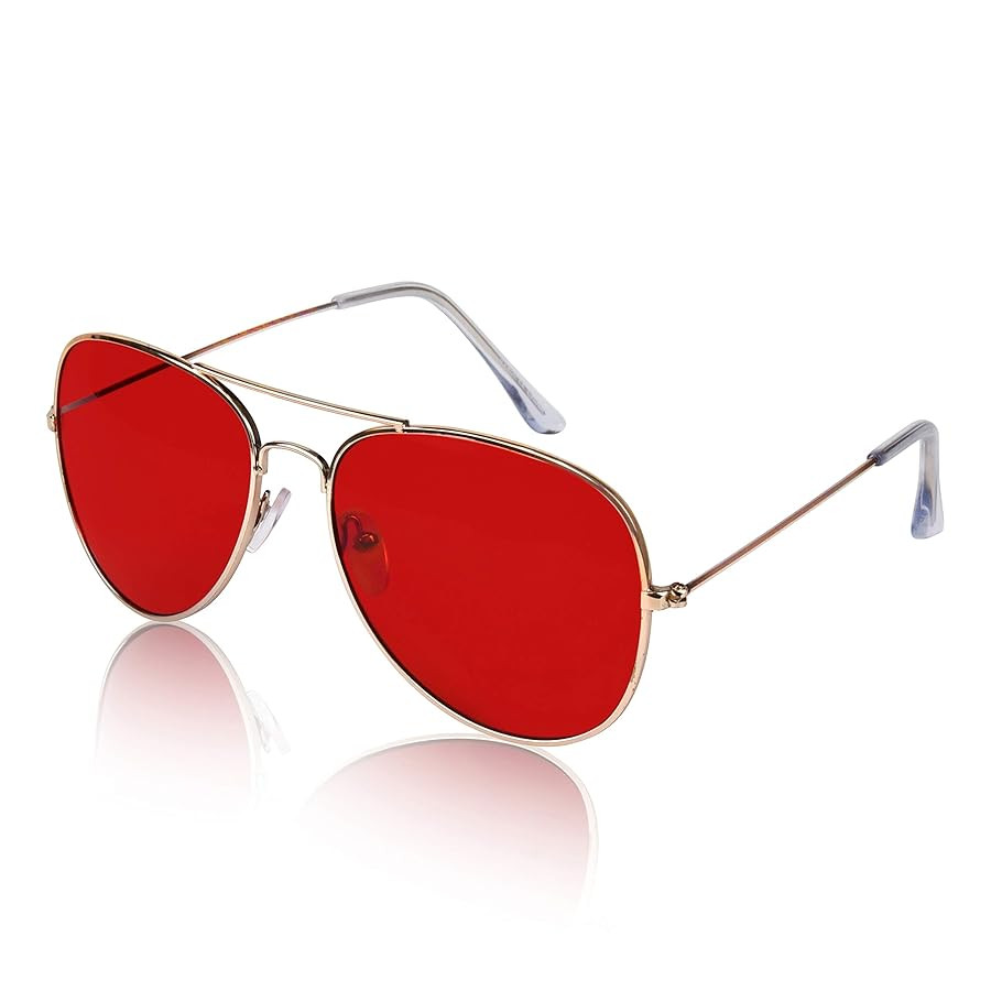 SunnyPro Aviator Sunglasses Colored Tinted Lens Glasses Metal UV400 Protection | Amazon (US)