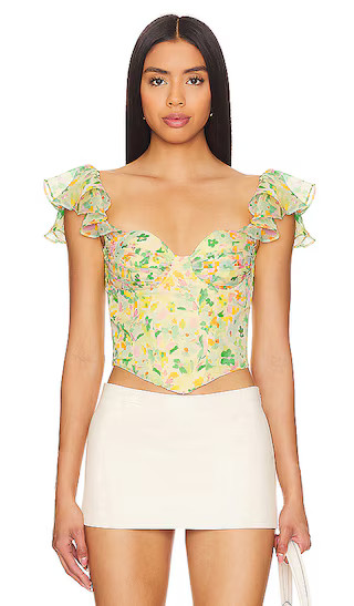 Corazon Top in Yellow Green Multi | Revolve Clothing (Global)