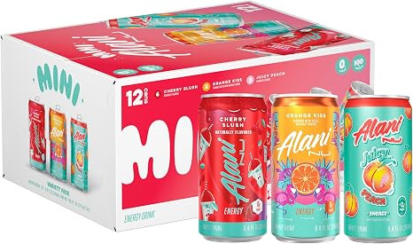 Alani Nu VARIETY PACK (CHERRY SLUSH, JUICY PEACH, ORANGE KISS), Low Calorie Energy Drinks, 100mg ... | Amazon (US)