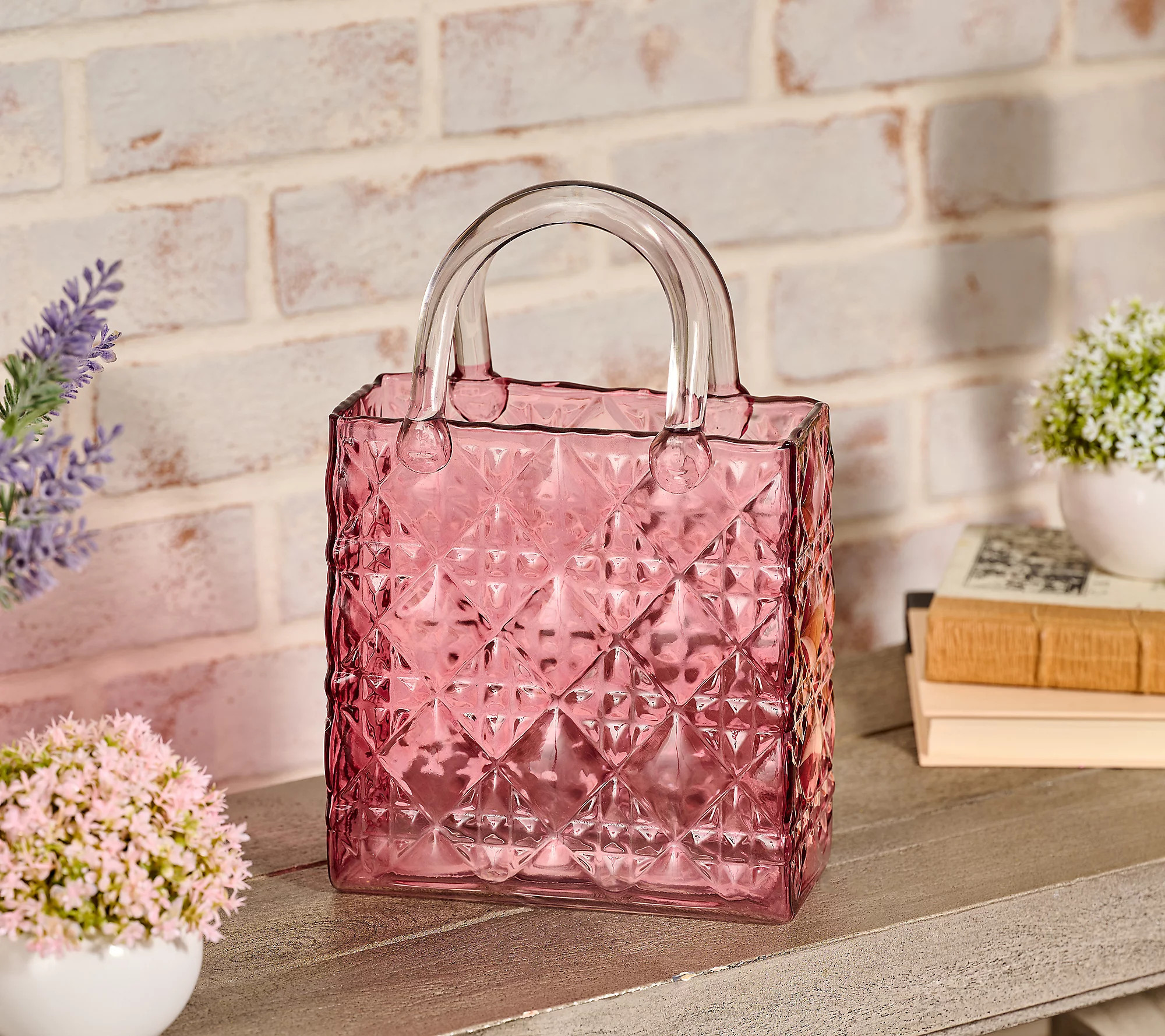 12"" Pretty Purse Glass Vase by Valerie | QVC