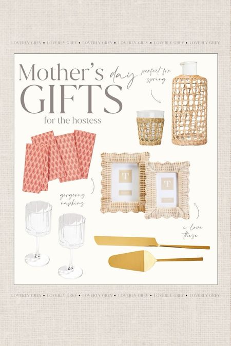 Mother's Day gift guide for the hostess. I love these napkins and scallop detail wine glasses. Loverly Grey, Mother's Day

#LTKSeasonal #LTKhome #LTKGiftGuide