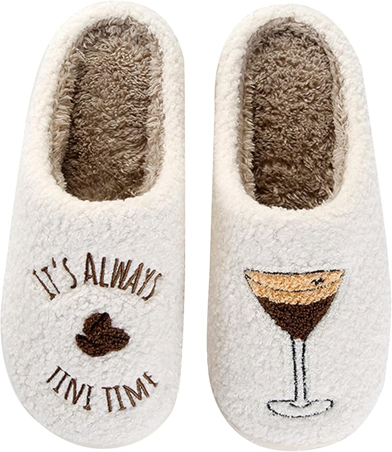 Cute Animal Slippers for Women Man Cartoon Animal Slippers for Woman Fuzzy Memory Foam Winter War... | Amazon (US)