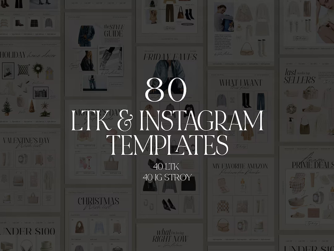 80 Editable Canva LTK Instagram Template, LTK Template, Gift Guide Template, LTK Fashion Template... | Etsy (US)