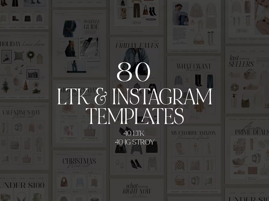 80 Editable Canva LTK Instagram Template, LTK Template, Gift Guide Template, LTK Fashion Template... | Etsy (US)