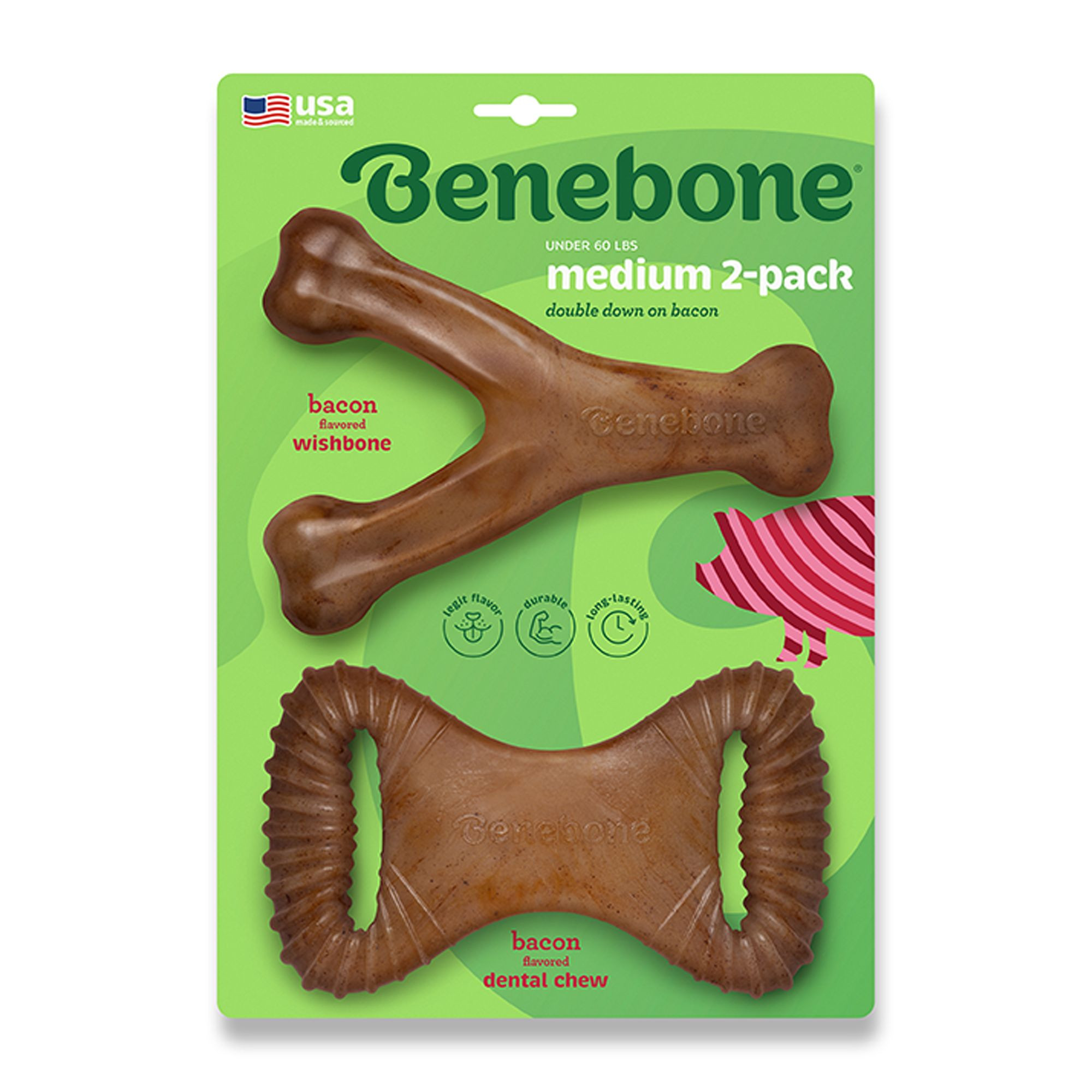 Benebone® Wishbone Dental Durable Dog Chew Toy - 2 Pack | PetSmart
