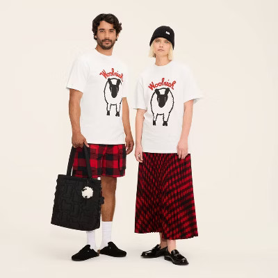 Adult Sheep Graphic Print Short Sleeve Crewneck T-Shirt - Woolrich x Target Cream XL | Target