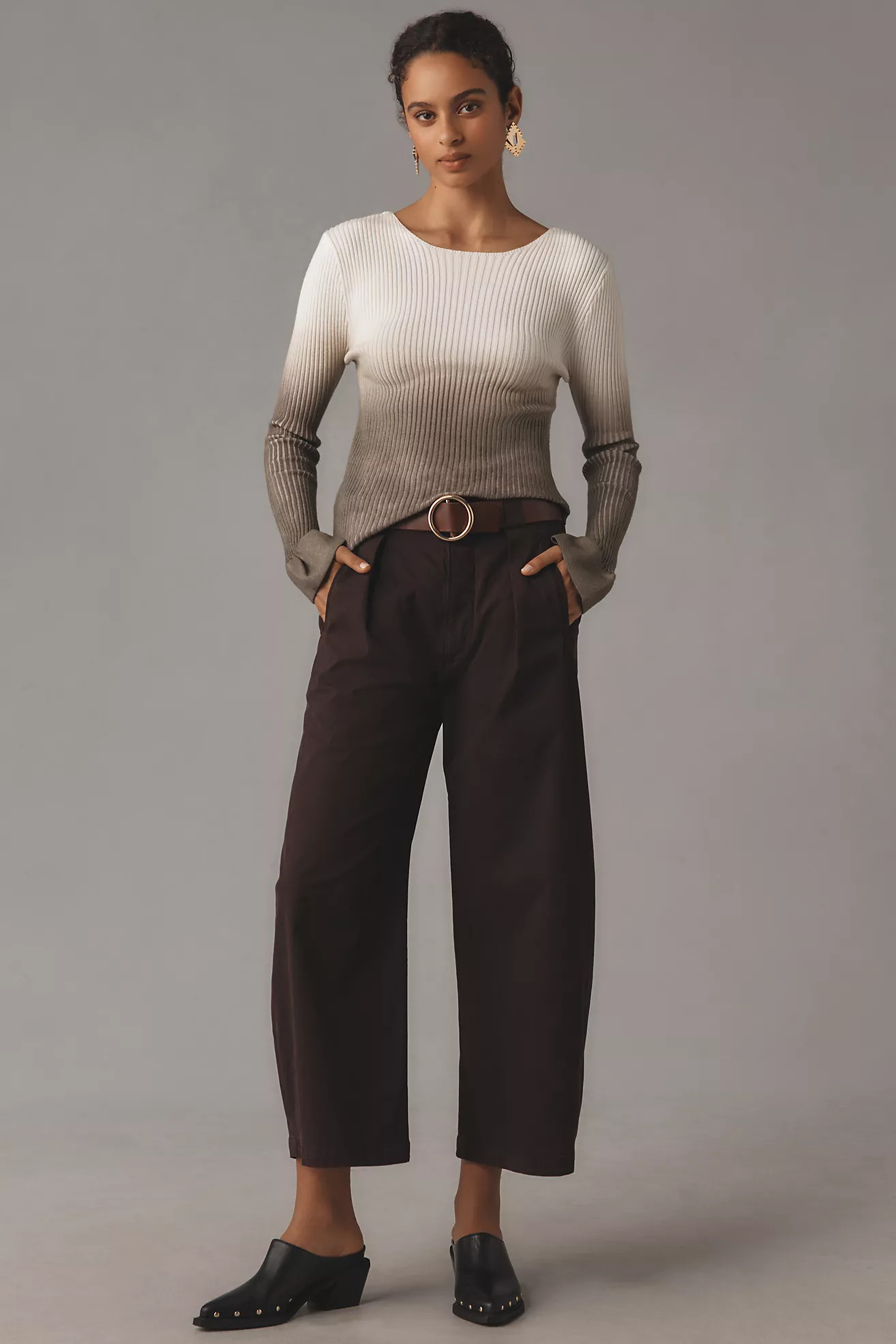 Citizens of Humanity Cara Cropped Pleated Trousers | Anthropologie (US)