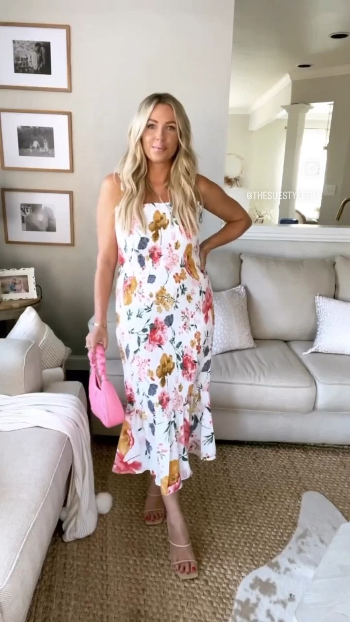 Spring outfits 
1.use code 30VCIVP6 for 30% off! dress 1 fits TTS for a tight fit, but I wanted it  looser on my hips so I sized up. 
2. Use code 309O621T for 30% off! Dress 2 fits TTS, wearing medium 
3. Pink pants sized up 2 sizes to XL so the waist fit. Waist runs small. If you have a small waist, then sizing up one size would be fine. Sized ip to a large in the top and tucked under sports bra. 
Spring fashion. Easter dress. Graduation dress. Spring break. Vacation outfits. Date night 

#LTKsalealert #LTKFind #LTKwedding