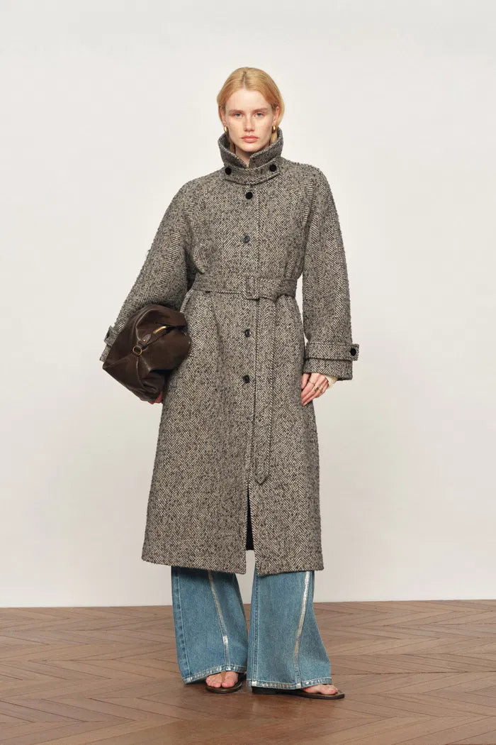 Margot Long Coat in Wool-Alpaca Blend | Fabrique