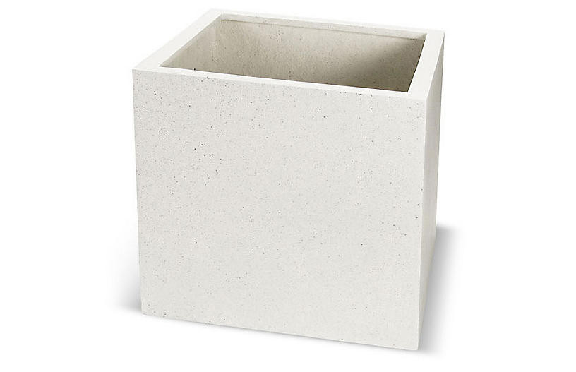 Cajon Outdoor Planter - White - LE PRESENT - 18 | One Kings Lane