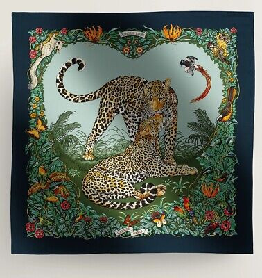 HERMES NEW 🎁GIFTABLE 2024 JUNGLE LOVE FOREVER SCARF 90  | eBay | eBay US