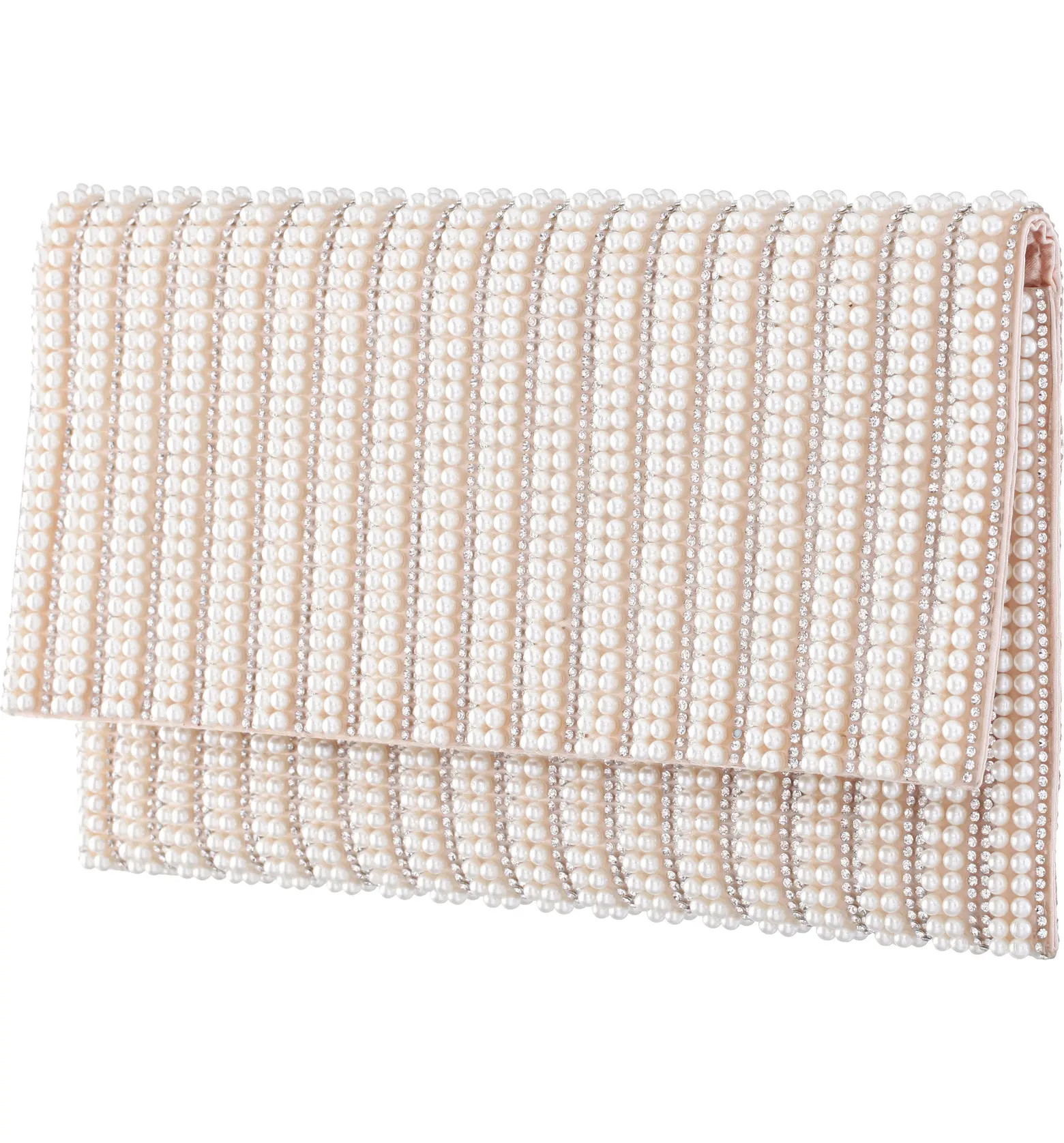 Nina Crystal & Imitation Pearl Embellished Clutch | Nordstrom | Nordstrom