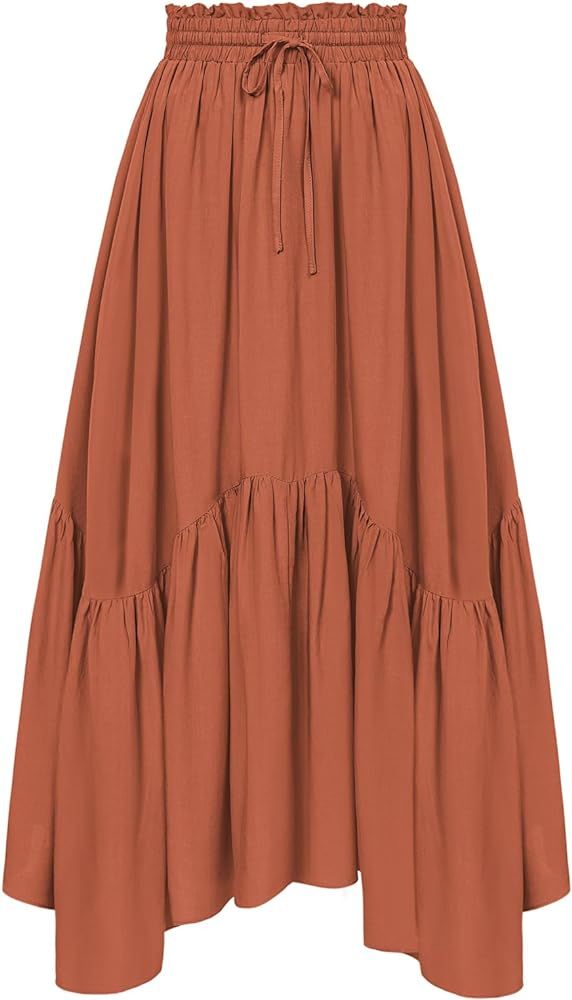 Scarlet Darkness Maxi Skirts for Women High Waist Renaissance Skirt Long Skirt with Pockets | Amazon (US)