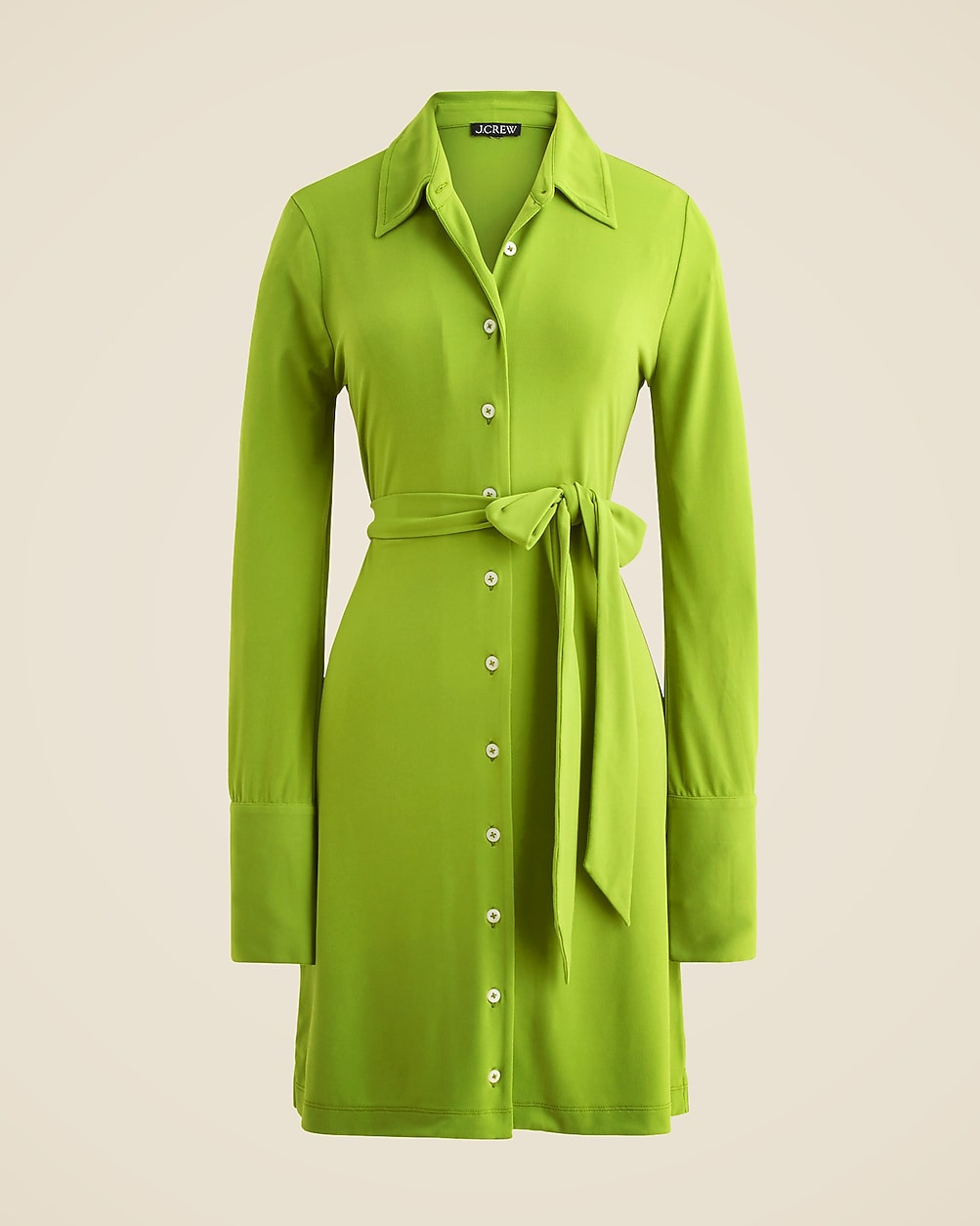 Mini shirt-dress in matte jersey | J. Crew US