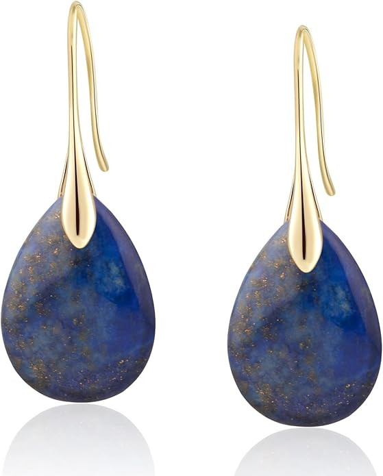 Agate Tear Beads High Luxury Purple Pink Earrings for Women, Crystal Fishhoop Dangle Drop Earring... | Amazon (US)