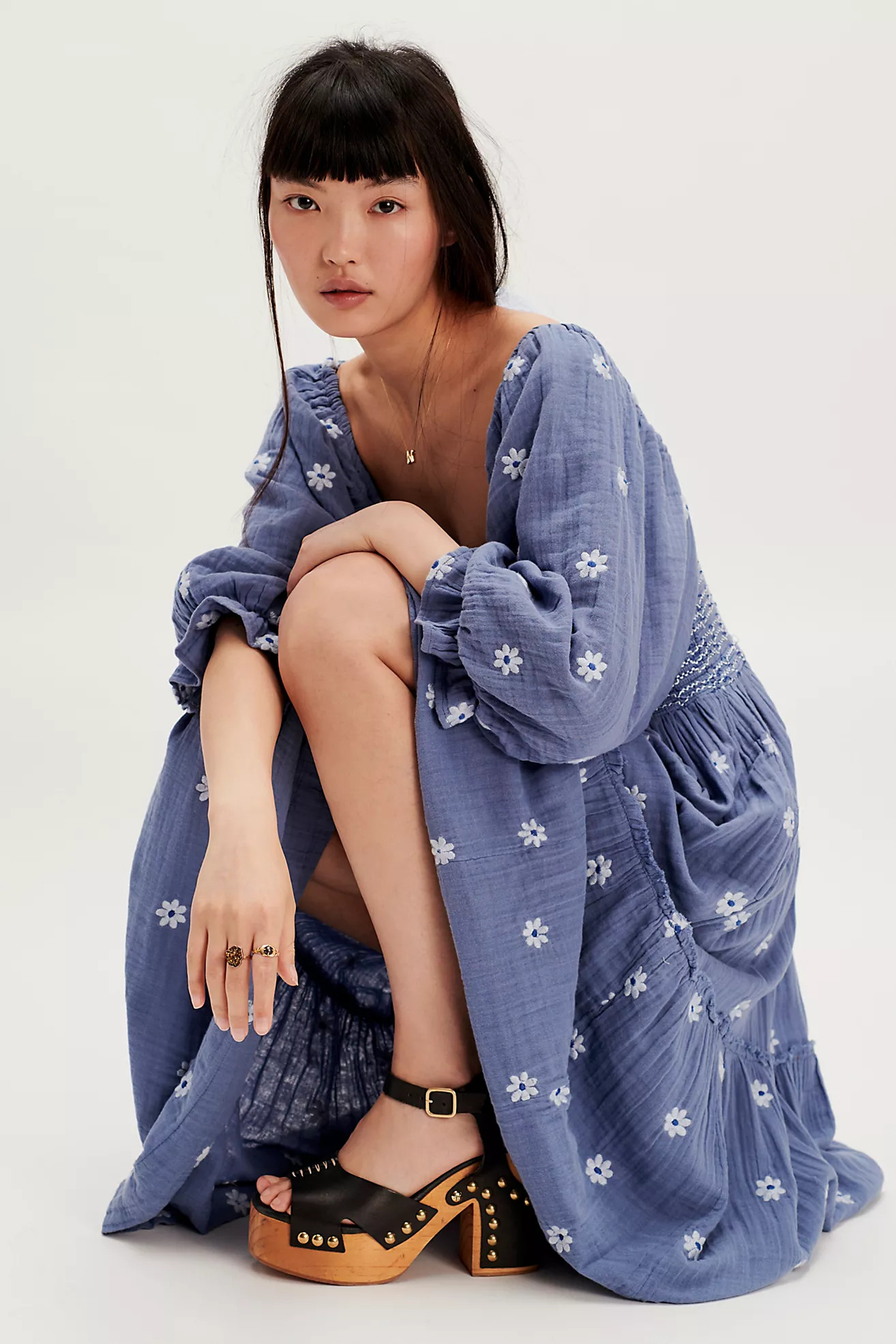 Dahlia Embroidered Maxi Dress | Free People (Global - UK&FR Excluded)