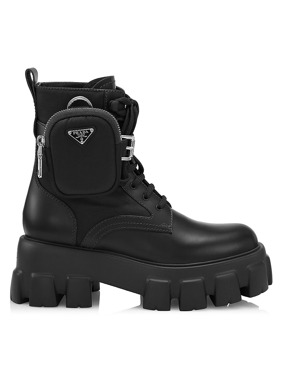 Monolith Leather & Nylon Lug-Sole Combat Boots | Saks Fifth Avenue