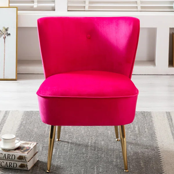 Yasmine 22.83'' Wide Velvet Side Chair | Wayfair North America