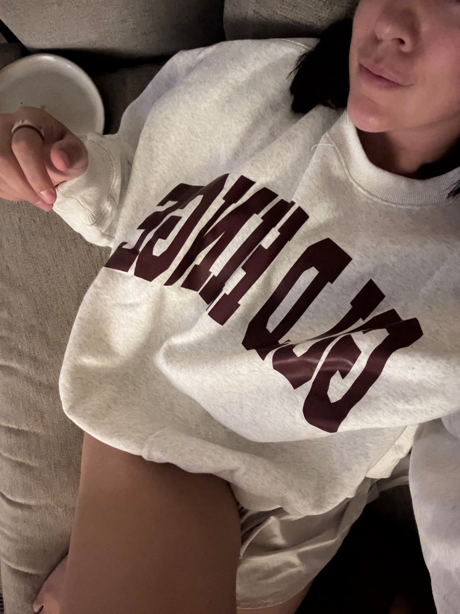 Coziest sweatshirt! Size L (runs oversized and perfect) 

#LTKActive #LTKMidsize #LTKSeasonal