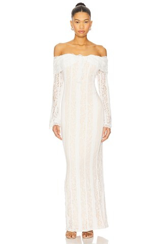 MORE TO COME Annabelle Off Shoulder Maxi in White from Revolve.com | Revolve Clothing (Global)