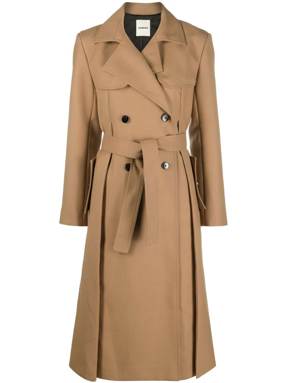 SANDRO Corentin double-breasted Trench Coat - Farfetch | Farfetch Global