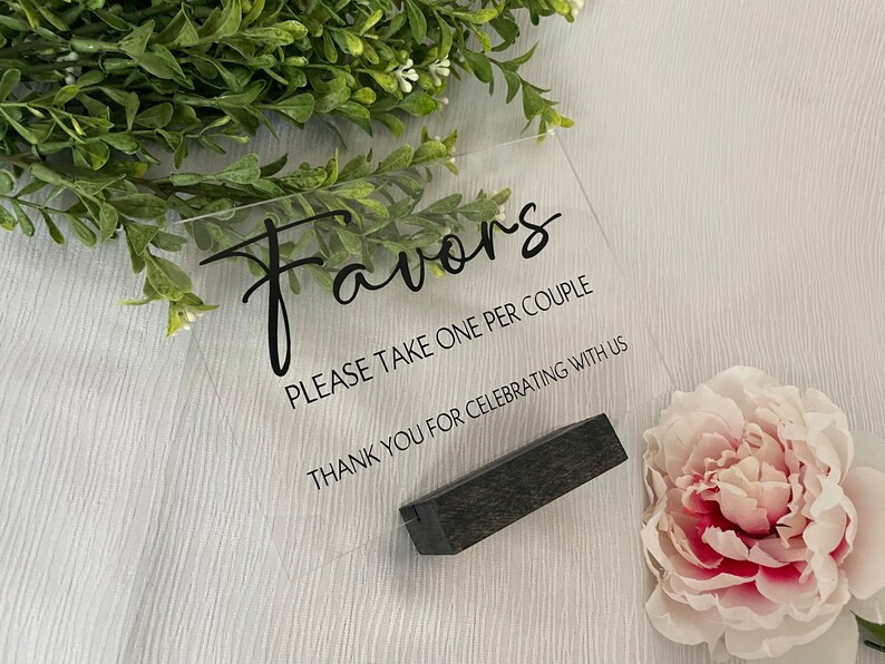Acrylic favours sign| wedding sign| please take one| thank you for celebrating with us| dessert t... | Etsy (US)