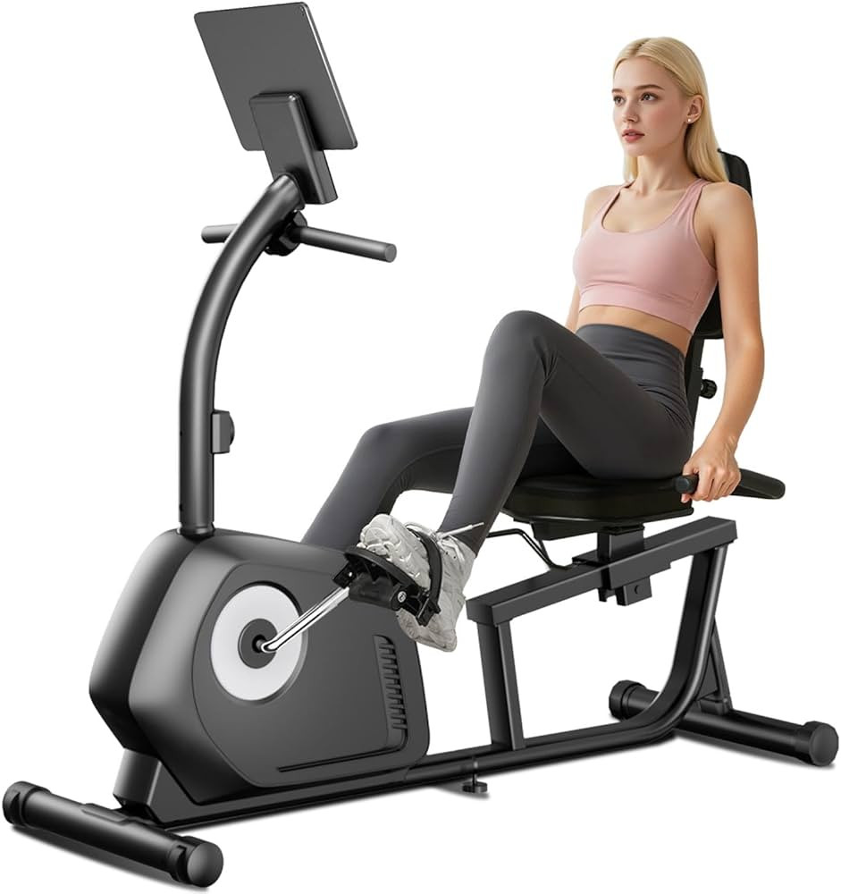 Recumbent Exercise Bike, Magnetic Staionary Bikes for Home with 16-level Resistance & Adjustable ... | Amazon (US)