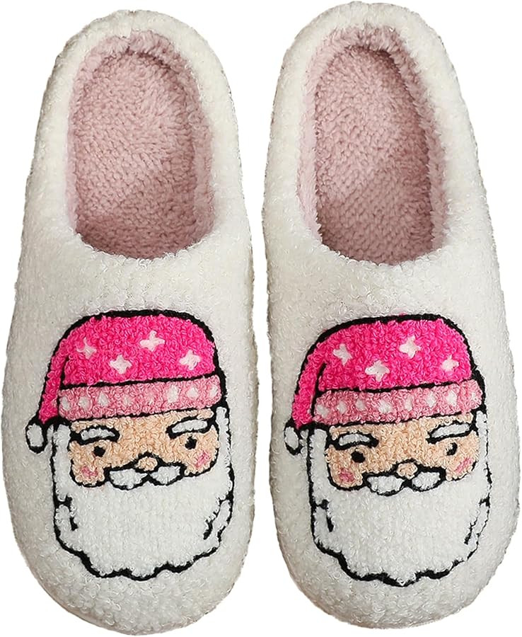 Christmas Tree Slippers for Women and Men - Plush Memory Foam Fluffy Slippers With Thick Bottom -... | Amazon (US)