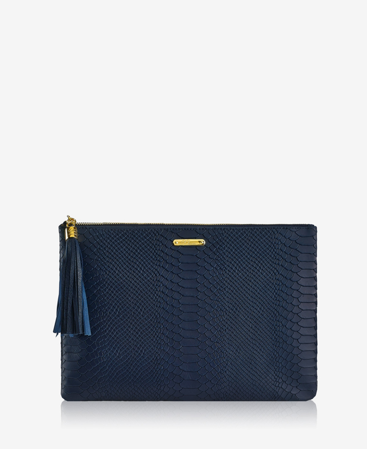 GiGi New York Uber Leather Clutch - Navy | Macy's