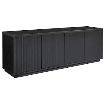 Hailey Home Hanson Transitional Black Grain Tv Stand (Accommodates TVs more than 70-in) | Lowe's