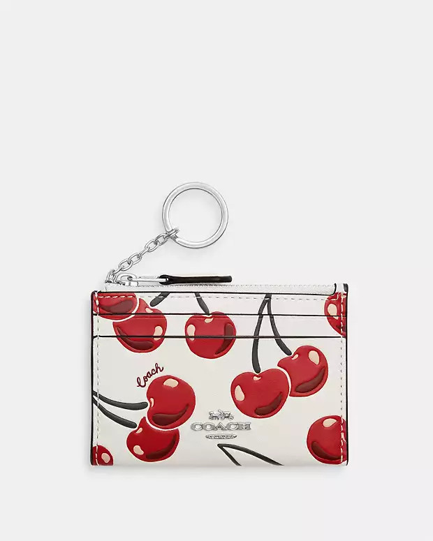 Mini Skinny Id Case With Cherry Print$39 | Coach Outlet US