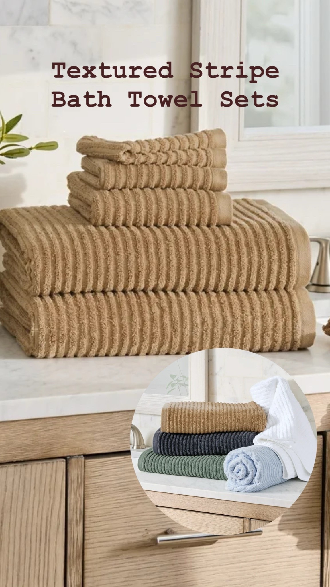 Yes please!! Loving these 6 piece textured towel sets with the stripes. Walmart deal find- under $20.00 for the set
_ great price
- great quality 
- great colors

#LTKHome #LTKSaleAlert