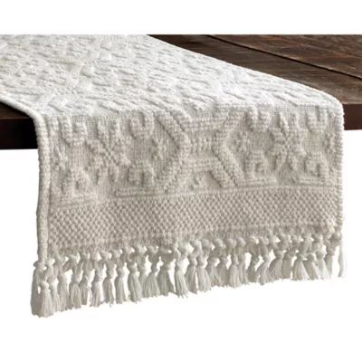 Bee & Willow Hobnail Table Runner In Coconut Milk  | Bed Bath & Beyond
