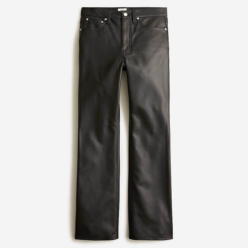 High-rise slim demi-boot pant in faux leather | J. Crew US