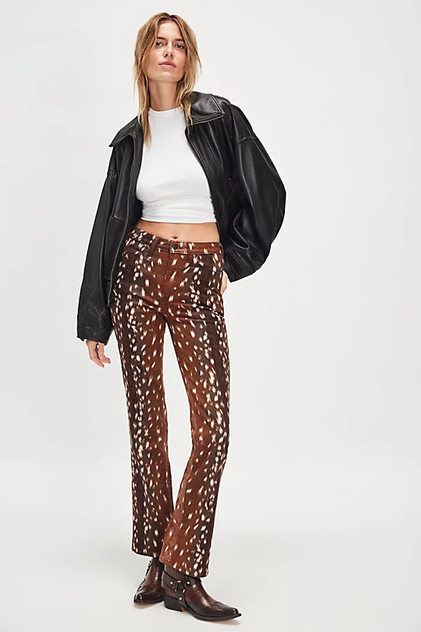 Wrangler Printed Bootcut Jeans | Free People (Global - UK&FR Excluded)