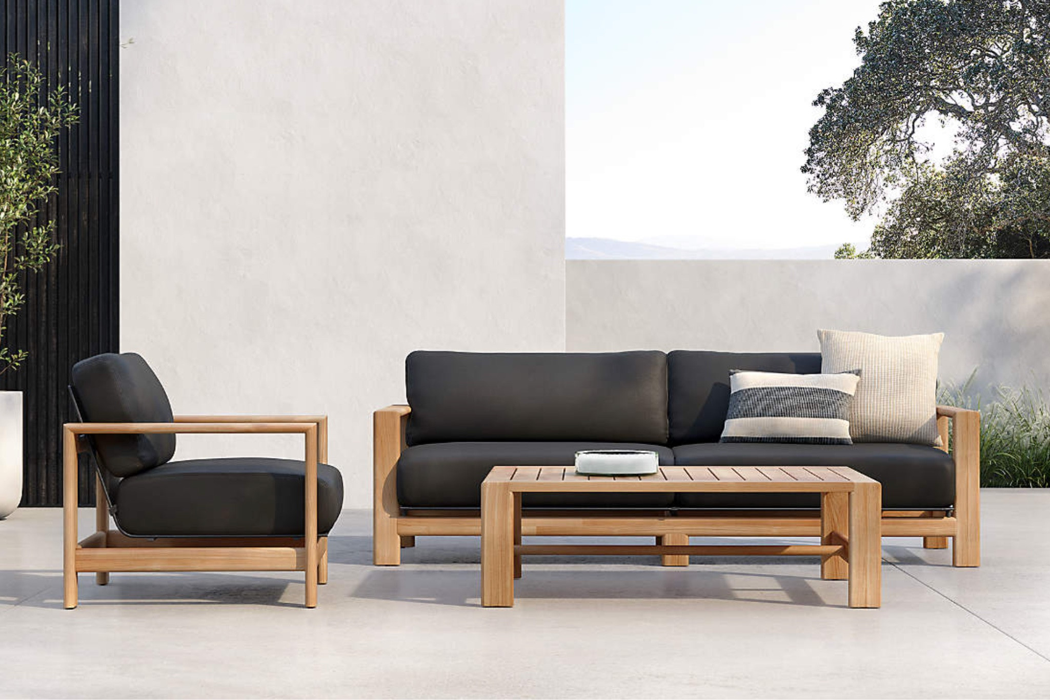 Black Patio Set | Comfy, roomy and Easy to Clean

This black set from Crate and Barrel is an absolute dream. Featuring durable solid teak frames and while thick, comfortable cushions covered in weather-resistant upholstery.

#LTKSeasonal #LTKsalealert #LTKhome