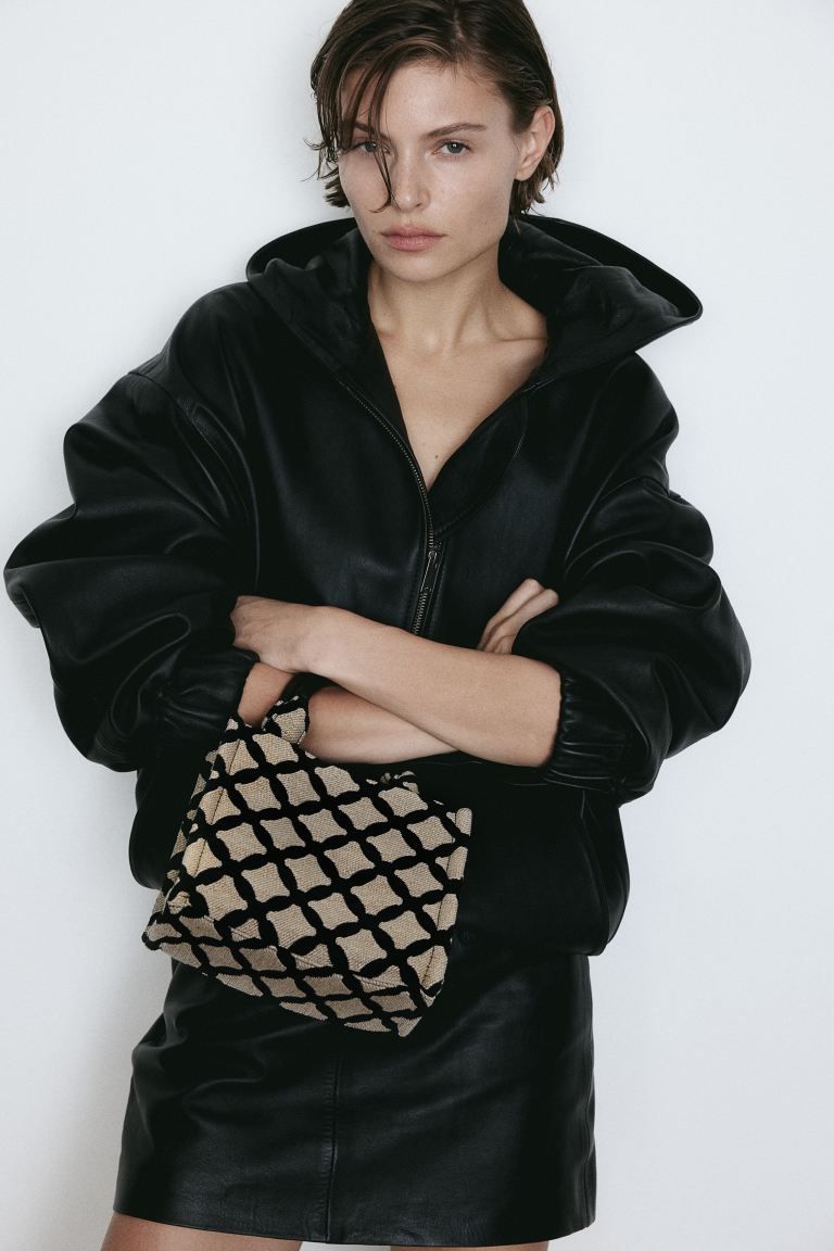 Mini Crossbody Bag - Beige/black patterned - Ladies | H&M US | H&M (US + CA)