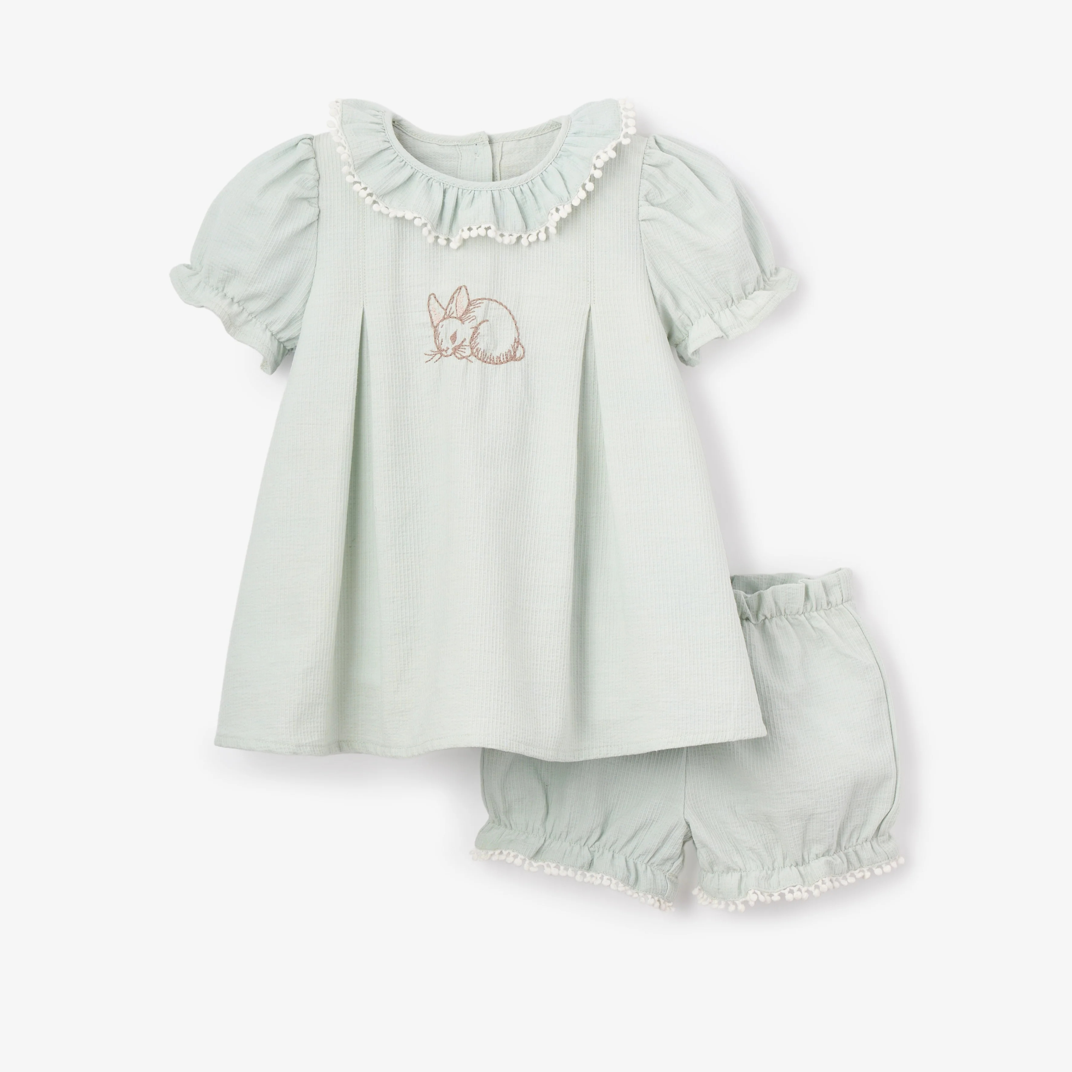 Bunny Embroidered Dress | Elegant Baby
