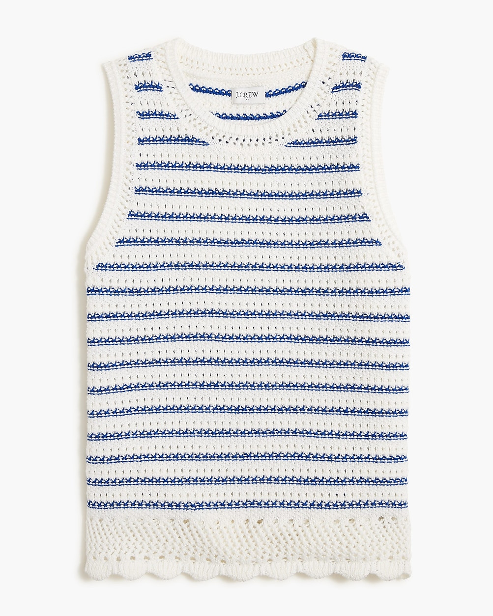 Striped crochet sweater-tank | J.Crew Factory