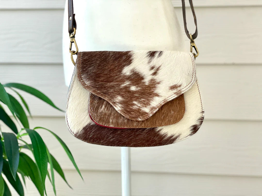 Cowhide Crossbody Bag Western Leather Rodeo Festival Purse Cowgirl Gifts - Etsy | Etsy (US)