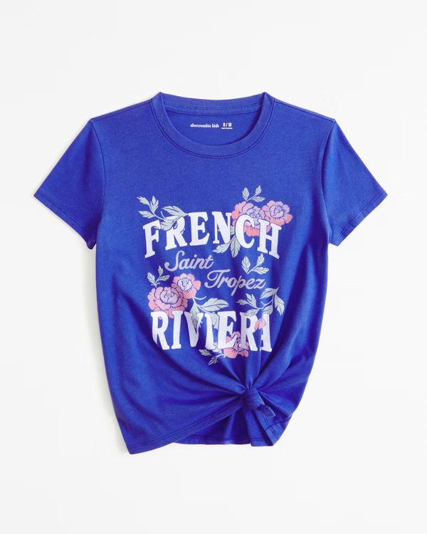 girls knot-front graphic tee | girls | Abercrombie.com | Abercrombie & Fitch (US)