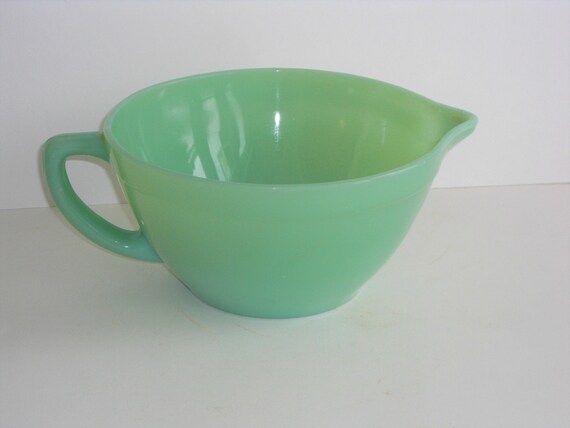 Vintage Fire King Jadeite Batter Bowl Mixing Bowl by Anchor Hocking | Etsy (US)