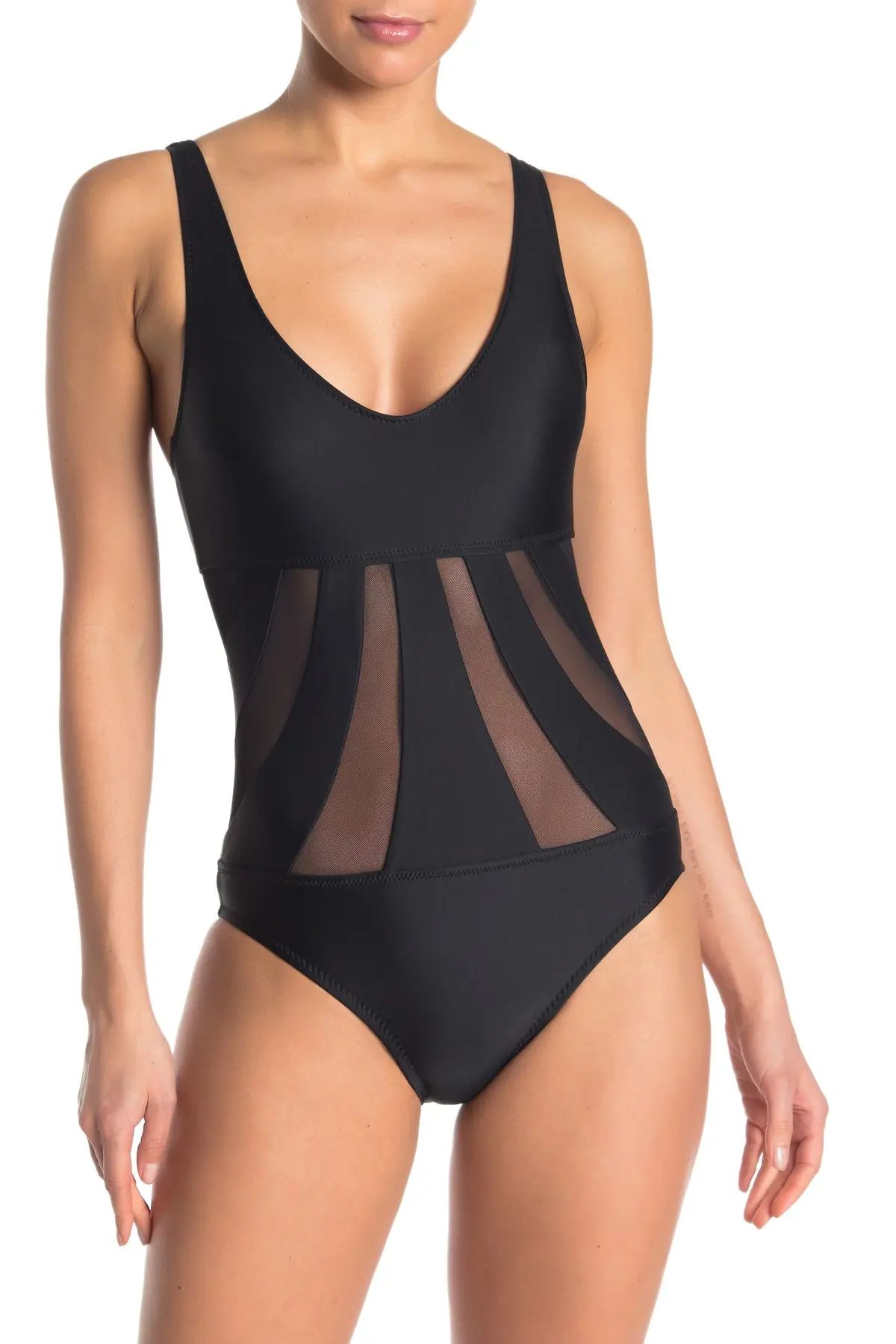 Mossimo Del Mar Mesh Cutout One-Piece Swimsuit at Nordstrom Rack | Nordstrom Rack