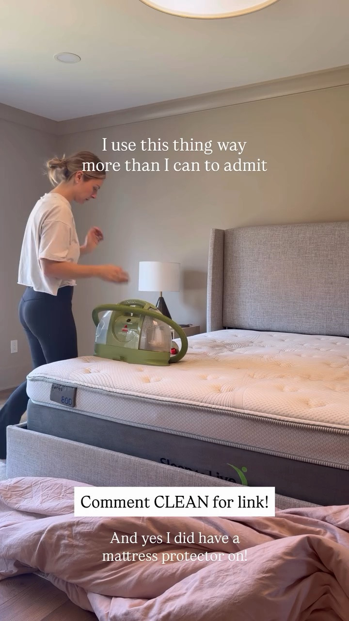 I use this thing way more than I can to admit And yes I did have a mattress protector on! Comment CLEAN for link! @bissellclean