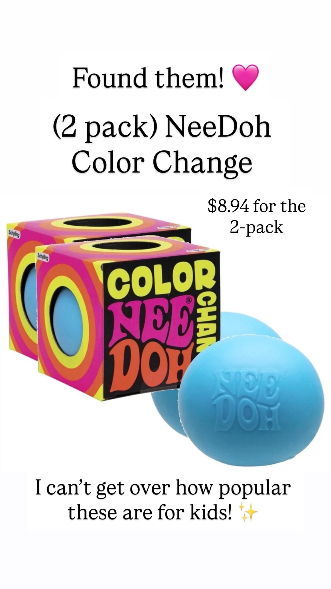 (2 pack) NeeDoh Color Change

#LTKKids